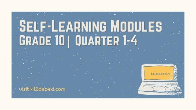 grade 10 self-learning modules