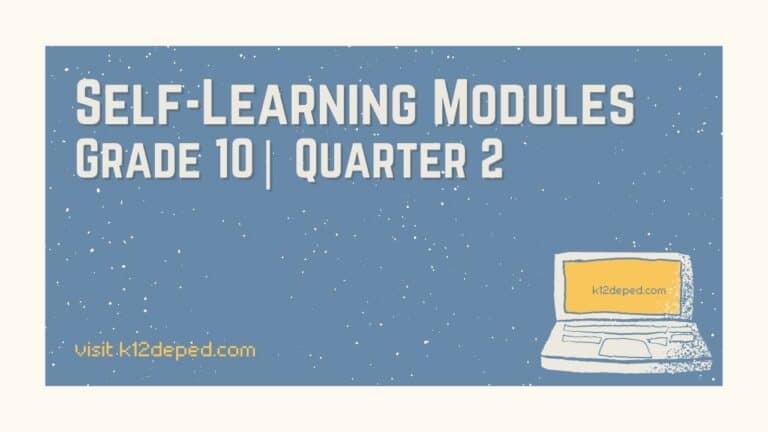 grade 10 self-learning modules quarter 2