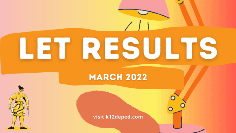 LET Results March 2022